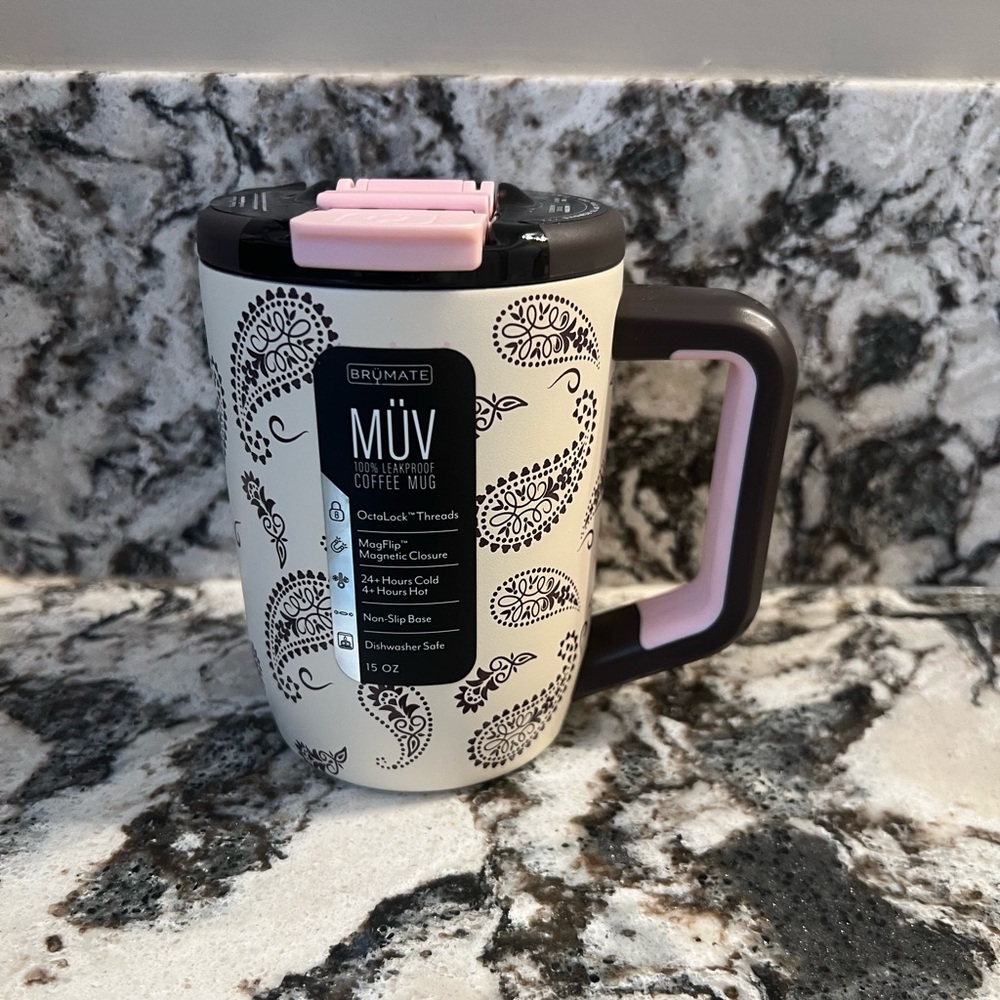 BruMate MUV 15oz Mug in Pink Paisley! New! Limited Edition!